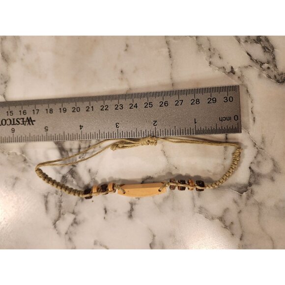 Personalized Alexis Beaded Bracelet With Name Engraving & Adjustable Cord - Picture 3 of 3